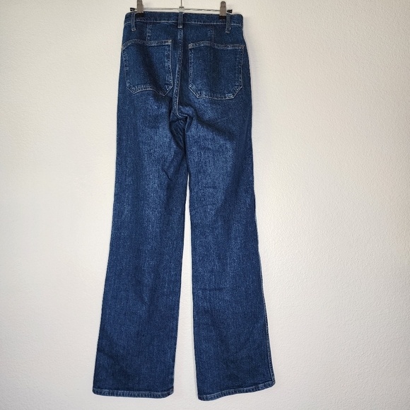 Reformation Baltic Wash Alyssa High Rise Wide Leg Long Jeans 24 - Picture 3 of 7